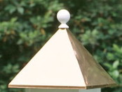 Square Polished Copper Roof Bird Feeder
