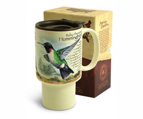 Stoneware Travel Mug Hummingbird