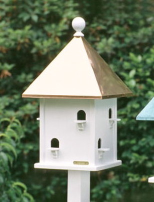 Square Copper Roof Bird House