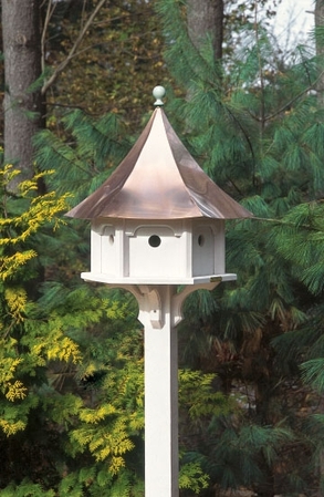 Carousel Bird House Polished Copper Roof