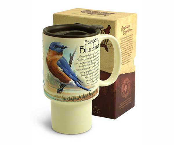 Stoneware Travel Mug Bluebird