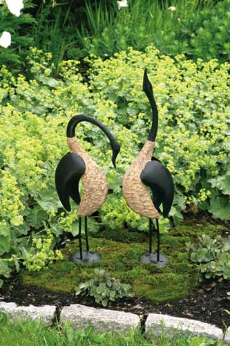  steel geese lawn garden ornaments