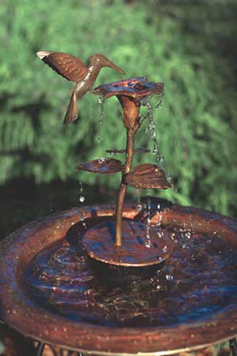  Copper Dripper Fountain Hummingbird
